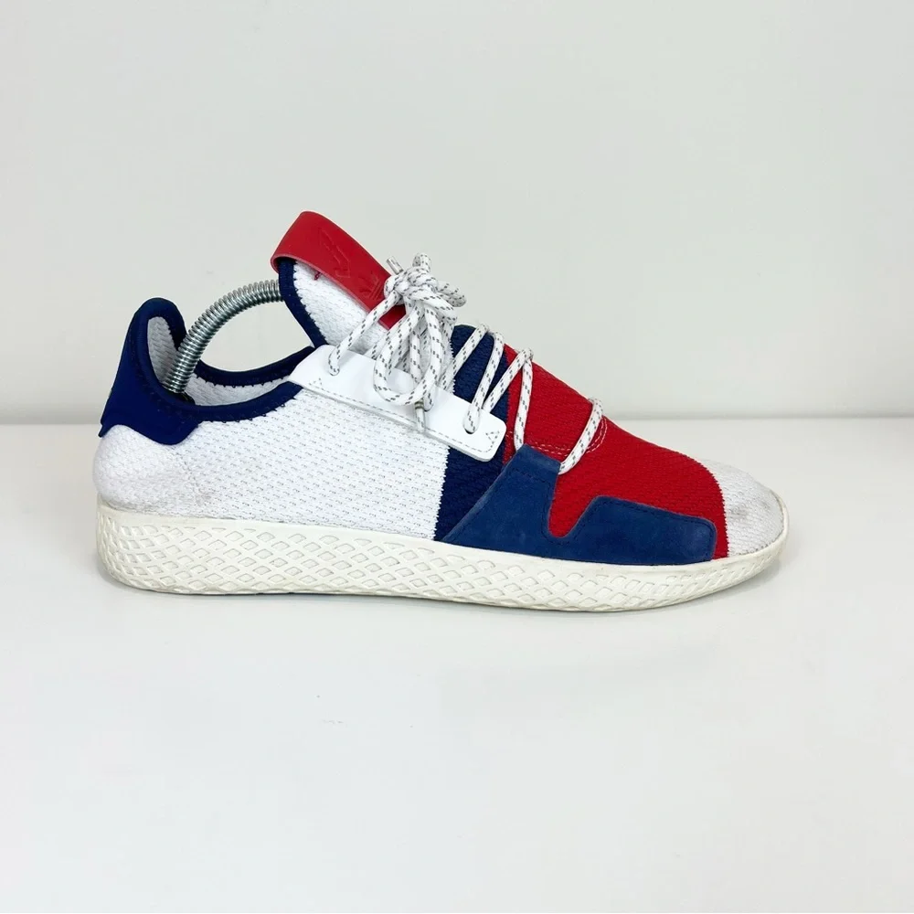 Adidas Tennis Hu V2 Pharrell x Billionaire Boys Club CLOUD‎ WHITE/SCARLET/BLUE 9